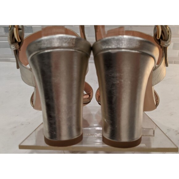 Women's AGL Attilio Giusti Leombruni Diletta Platinum Strappy Sandal 38/8   $495 - Picture 8 of 12